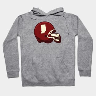 Indiana Outline Football Helmet Hoodie